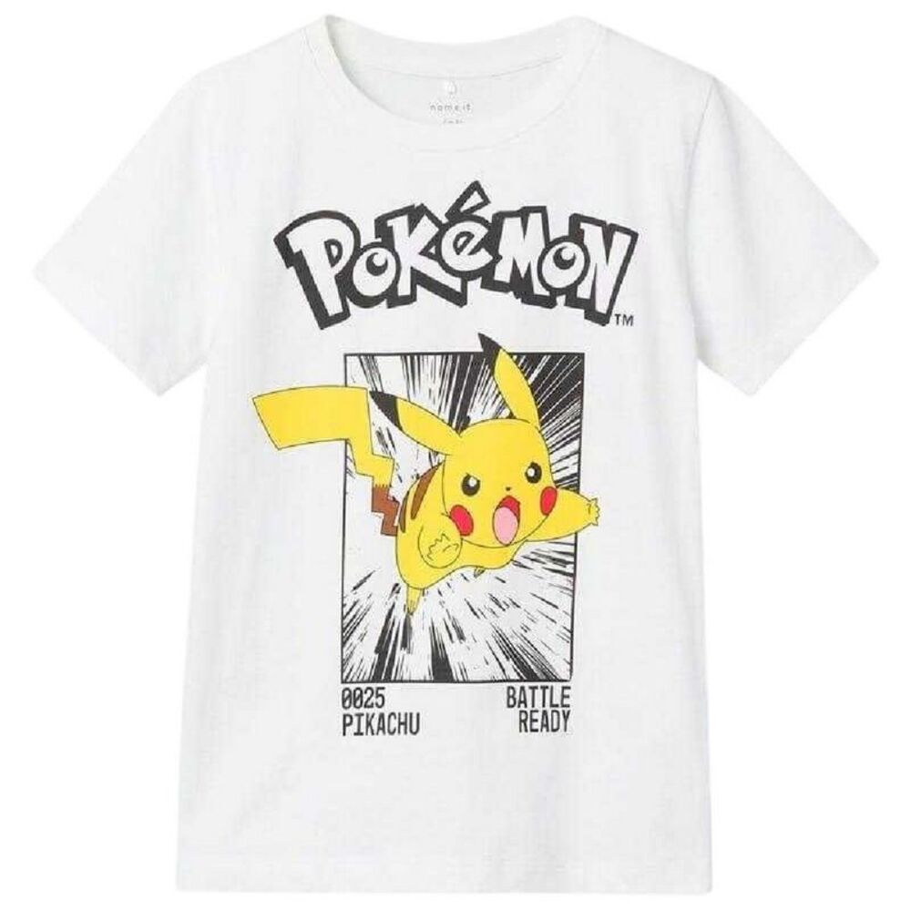Name It Childrens/Kids Pikachu Pokemon T-Shirt / Bright White